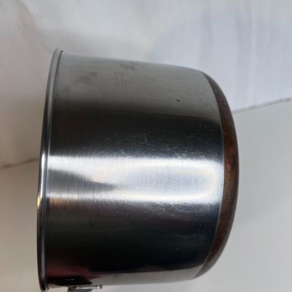 Revere Ware 1801 Copper Clad Saucepan Pot 1 Qt w/ Lid Stainless USA Made - Picture 4 of 16